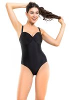 Traje de baño reductor copa grande negro