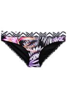 Calzón bikini con pinza estampado negro