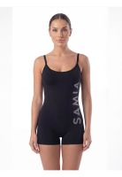 Traje de baño mujer natación pierna corta clásico negro