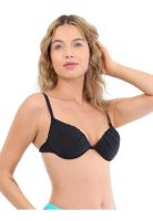Bikini sostén drapeado negro