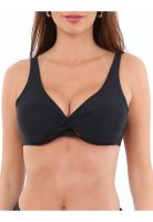 Bikini estilo sostén torcido negro copa C