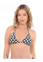 Bikini triangulo argolla estampado negro