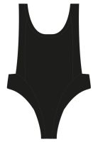 Traje de baño costados rebajados negro