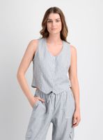 BLUSA VEST RAYADA ALLY AZUL