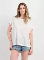 POLERA MANGA CORTA JOSIE BEIGE CLARO