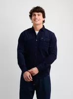 CAMISA MANGA LARGA CLINT AZUL OSCURO