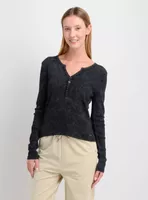 POLERA MANGA LARGA KEELY NEGRO