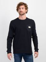 POLERA MANGA LARGA WAFFLE SUPLY II NEGRO