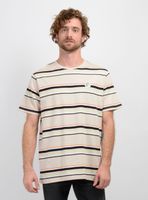POLERA MANGA CORTA O'RIGINALS STRIPE BEIGE CLARO