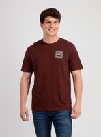 POLERA MANGA CORTA PATTERNS ROJO OSCURO