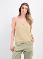POLERA TEJIDA SIN MANGAS KAILEY BEIGE
