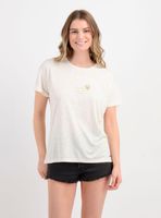 POLERA MANGA CORTA DITSY BEIGE CLARO