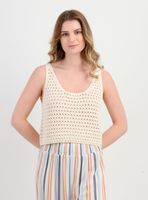 POLERA TEJIDA SIN MANGAS RYAN BEIGE