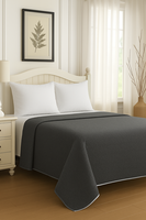 Cubrecama Quilt Reversible 1.5 Plazas 180x260cm Gris