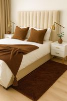 Alfombra Bajada De Cama Clems Shaggy 60x150 Café