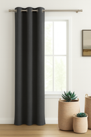 Cortina Blackout Lino 140x220cm Gris Oscuro