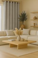 Cortina Tradicional 100% Blackout Geometrica Blanco