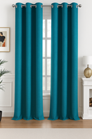 Pack 2 Cortina Blackout Lino 140x220cm Turquesa