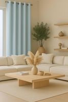 Cortina Tradicional 100% Blackout Azul Claro