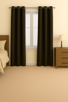 Pack 2 Cortina Tradicional 100% Blackout Cafe Oscuro