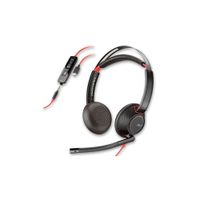 Audifonos Poly Blackwire 5220 Estéreo USB-C con Conector de 3,5 mm y Adaptador USB-A