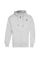 Poleron Men Full zipper ""No Time To Stop"" Gray