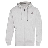 Poleron Men Full zipper ""No Time To Stop"" Gray