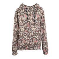 Poleron Women Print Brown Hoodie