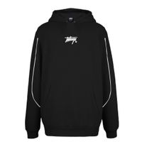 Polerón Whatup Hombre Hoodie Black Tiny Logo White