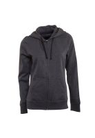 Poleron Women Zipper Icon Solid Flee Black Heather