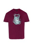 Polera Men Oversize Bear Purple Burgundy