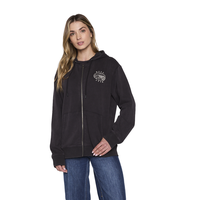 Polerón Reef Women Full Zipper Black Chasing Sun