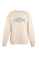 Poleron Men Crew Beige Skeleton Fish