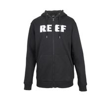 Polerón Men Full Zipper Black Logo White