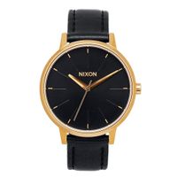 Reloj Kensington Leather Negro/Dorado Nixon