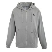 Poleron Men Full Zipper Light Grey Double Logo