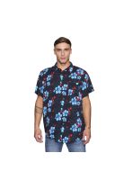 Camisa Reef Men Negra Floreada