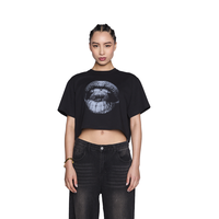 Polera Crop Whatup Women Bite Black