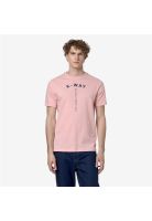 Polera K-Way Men Odom Typo Established Pink
