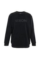 Poleron Men Crew All Black Logo Front