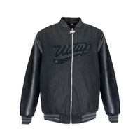 Chaqueta Whatup Hombre Varsity Full Zipper Black