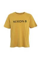 Polera Men Mustard Black Logo Front