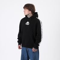 Polerón Kappa Men Hoodie Banda Black White Omini White