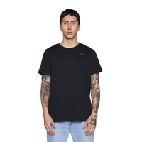 Polera Kappa Men Banda Black Logo Black Red
