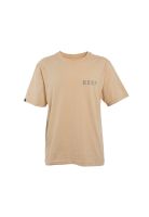 Polera Manga corta Naranjo Estampado Palmeras