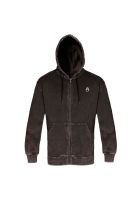 Poleron Men Full zipper ""No Time To Stop"" Black