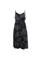 Vestido Women Leaves Black Grey