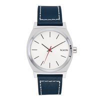 Reloj Time Teller Leather Silver Cloud Indigo