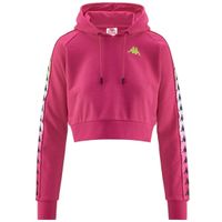 Poleron Crop Women Banda Tamas Degrade Fuxia White