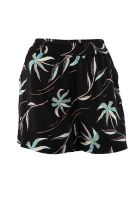 Short Kids Regular Fit Leaves Black